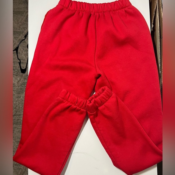 Edikted Red Track Pants with Elastic Cuffs - Picture 3 of 4